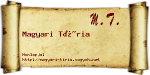 Magyari Tíria névjegykártya